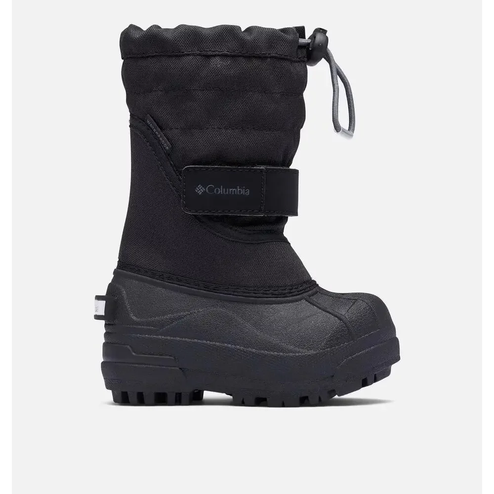 Columbia Powderbug Plus II 1637873-012 Toddler 5 Black Gray Snow Boots RHS7801